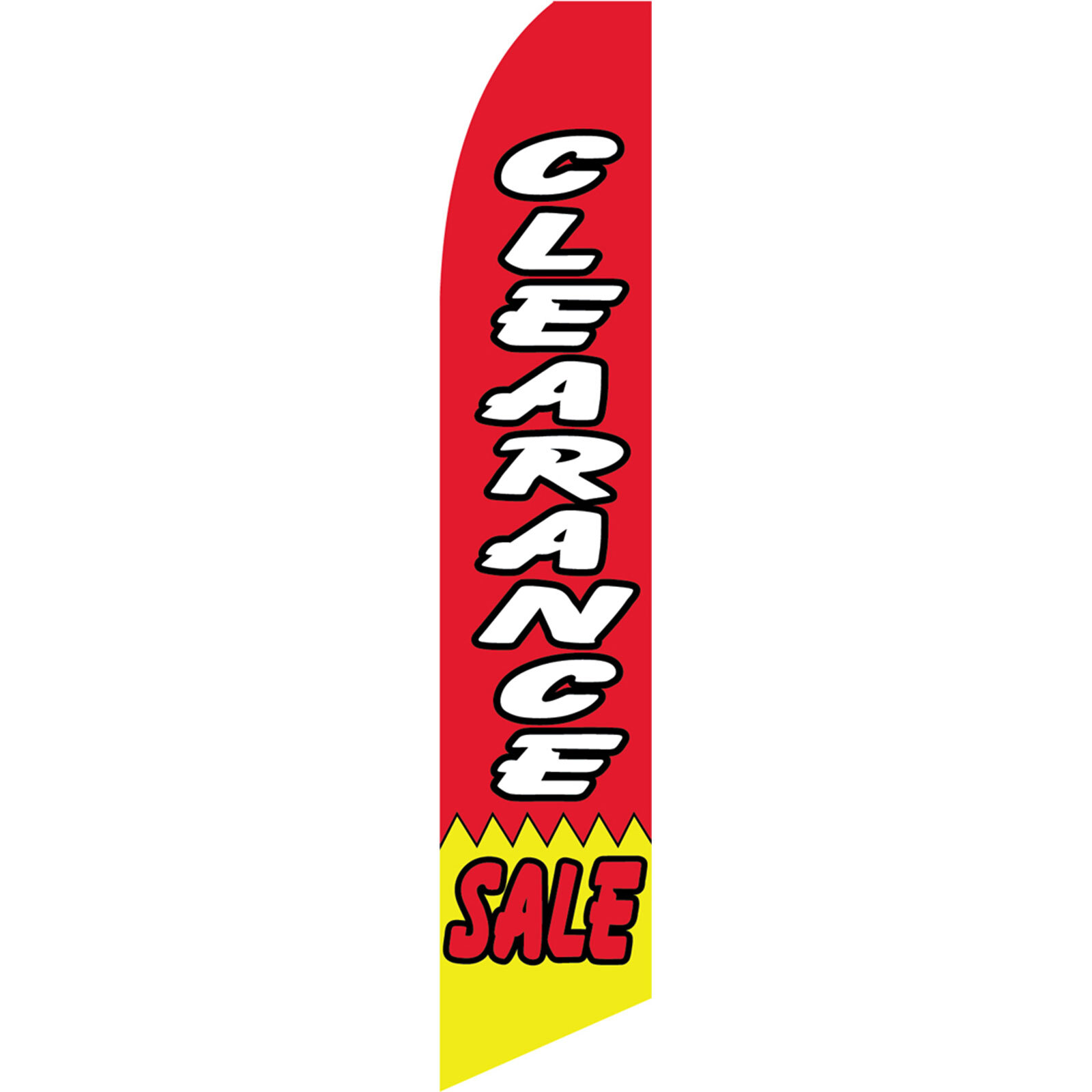 Clearance 2 1/2 ft X 11 1/2 ft Polyester Swooper Flag