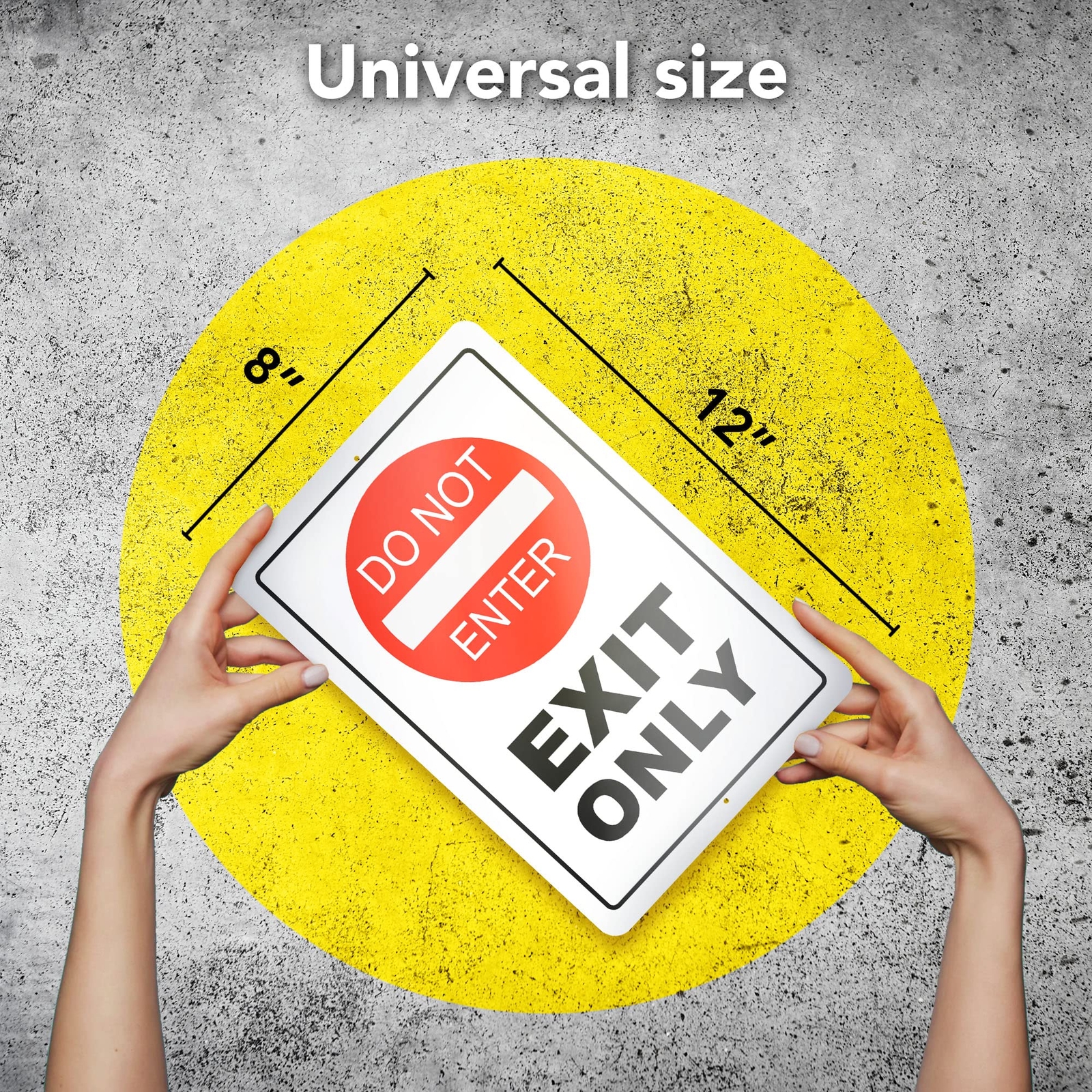 Exit Only Do Not Enter Sign – 8 x 12 Aluminum Do Not Enter Exit Only – Waterp…