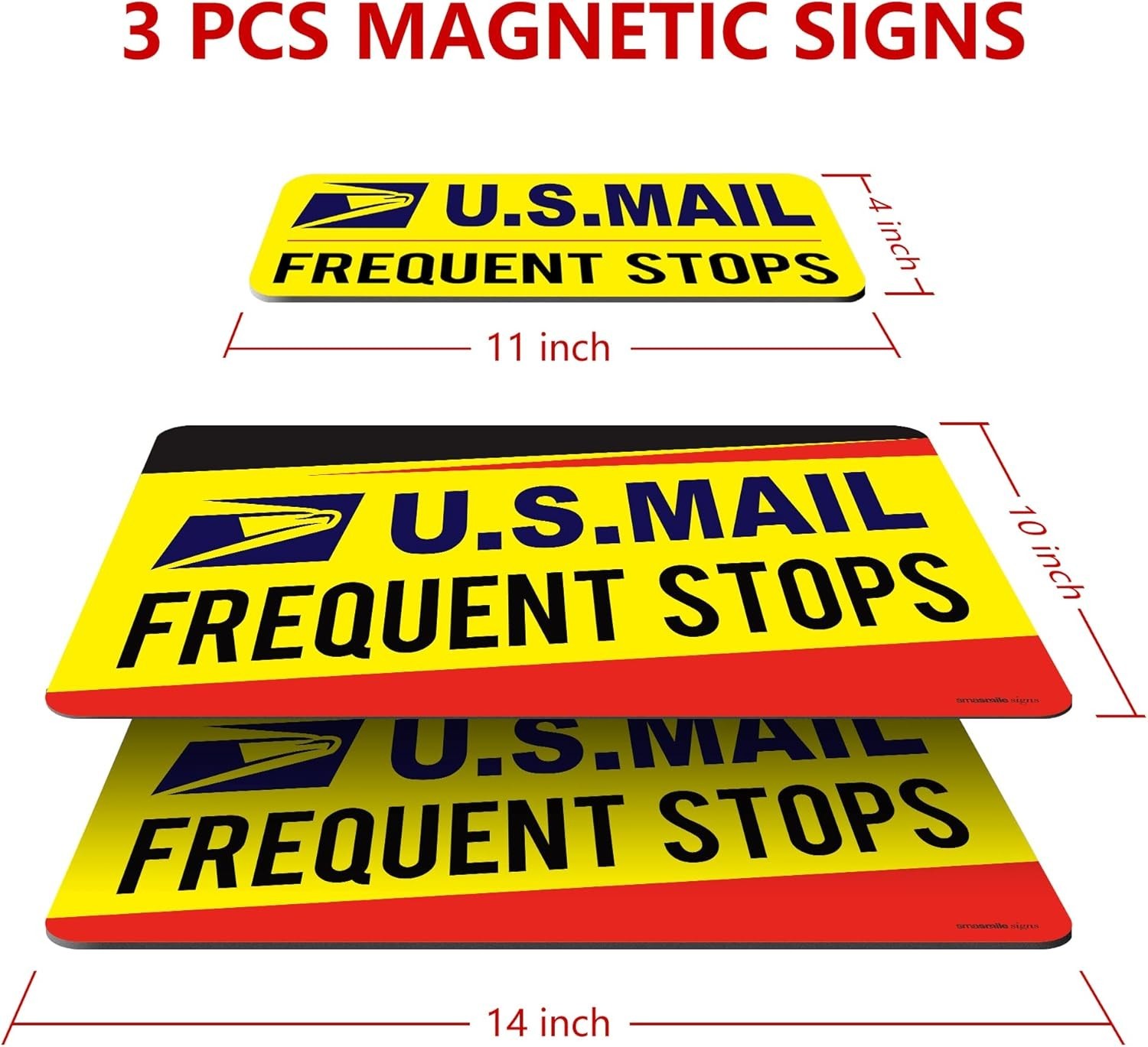 Delivery Driver Magnetic Signs 3 Pack Frequent Stops Sign for Car Truck Bumper