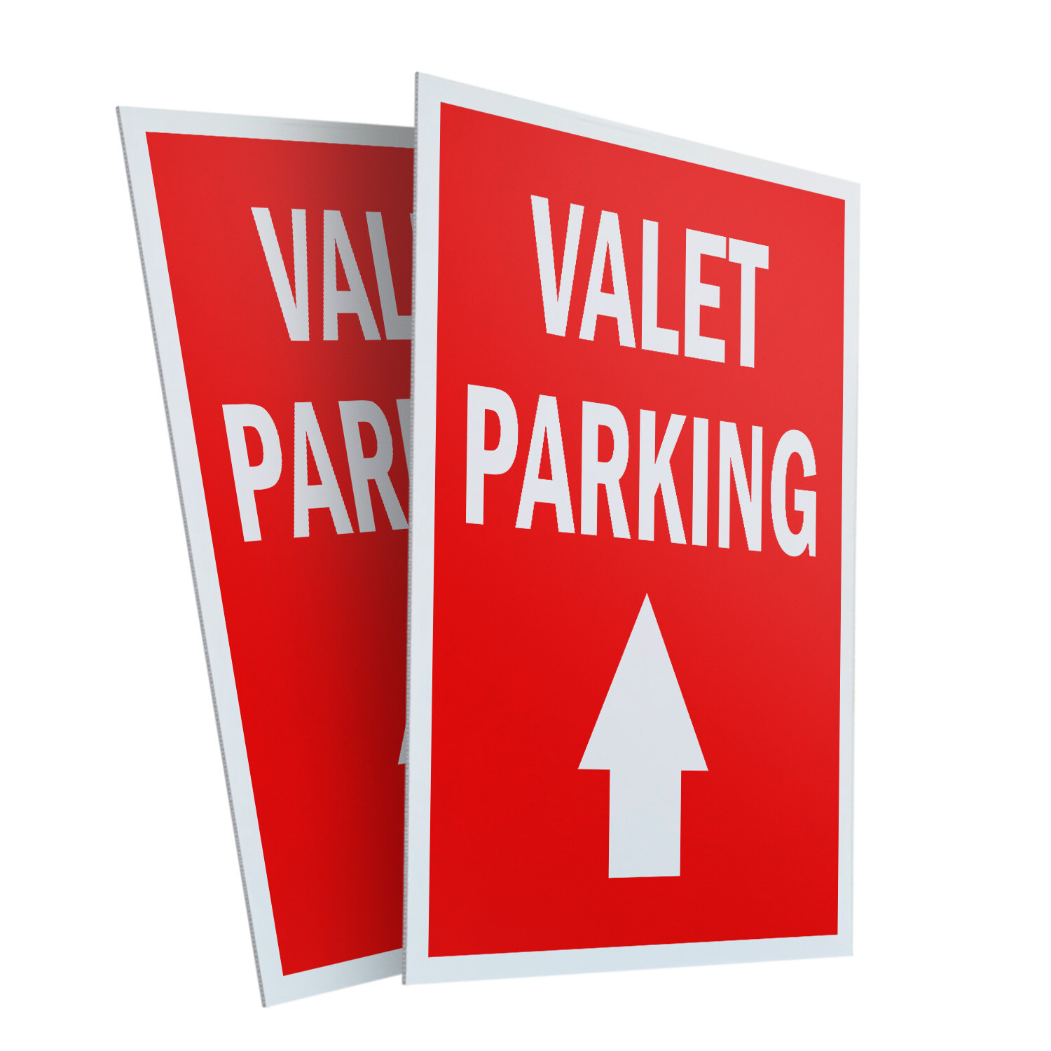 A-frame Sidewalk Valet Parking With Up Arrow 24″ x 36″ Double Sided A-Frame Side