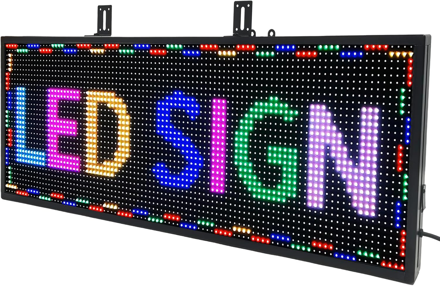 High Brightness P10 Programmable LED Sign for Business, Wifi Control, 40″x14