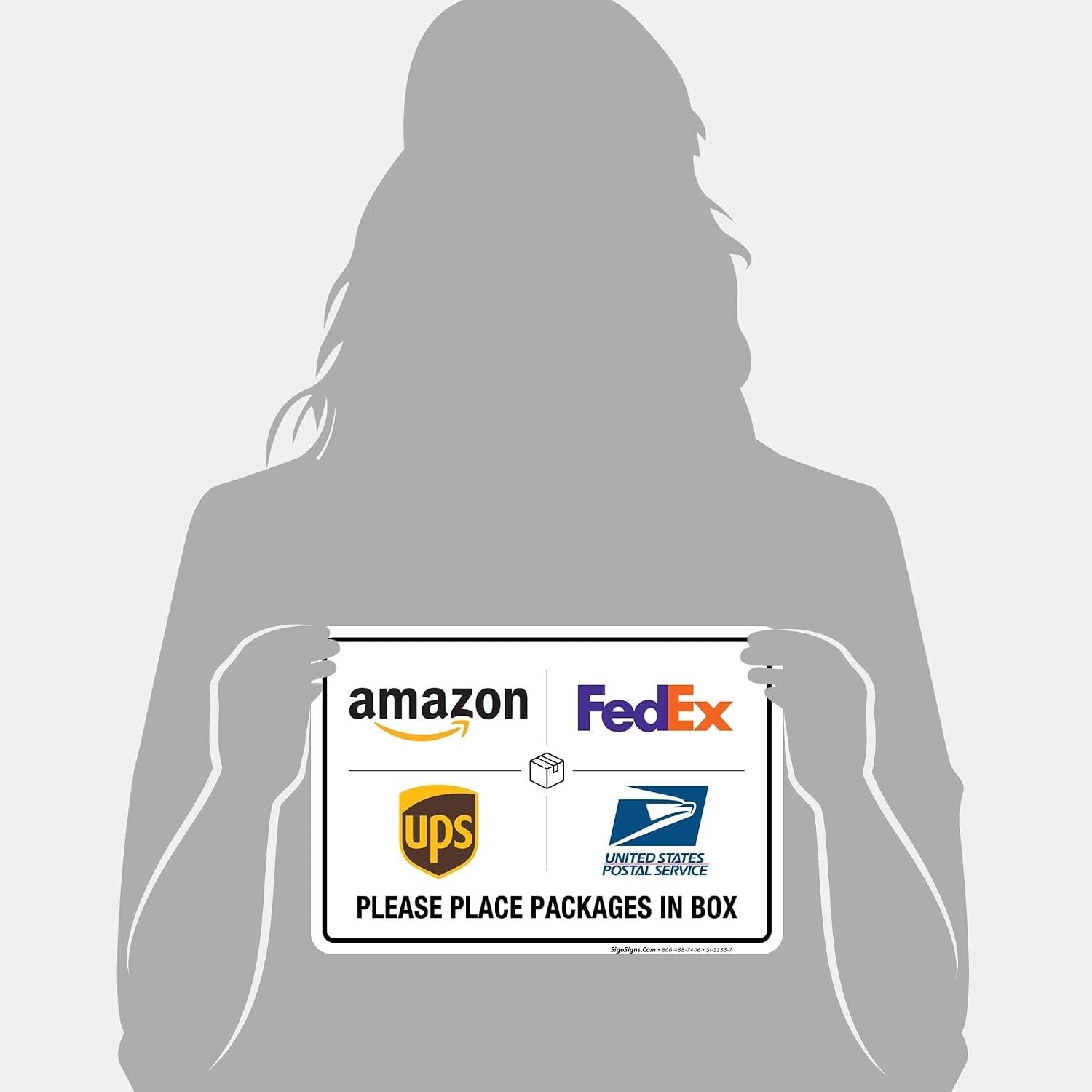 Weather-Resistant Package Delivery Sign, 10×7 Inches Decal for Secure Deliveries