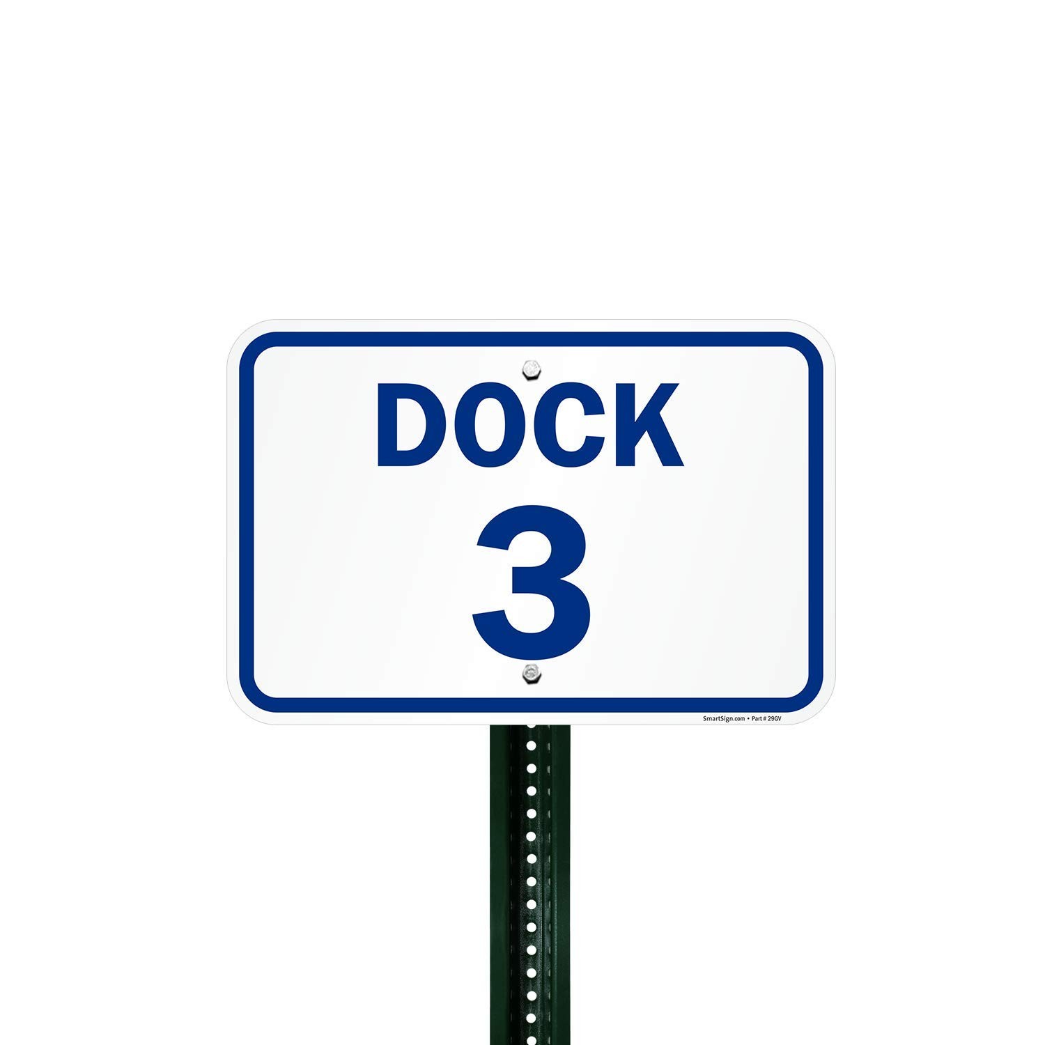 Dock 3 Dock Number Sign 12×18 Inch Aluminum Warehouse Identification