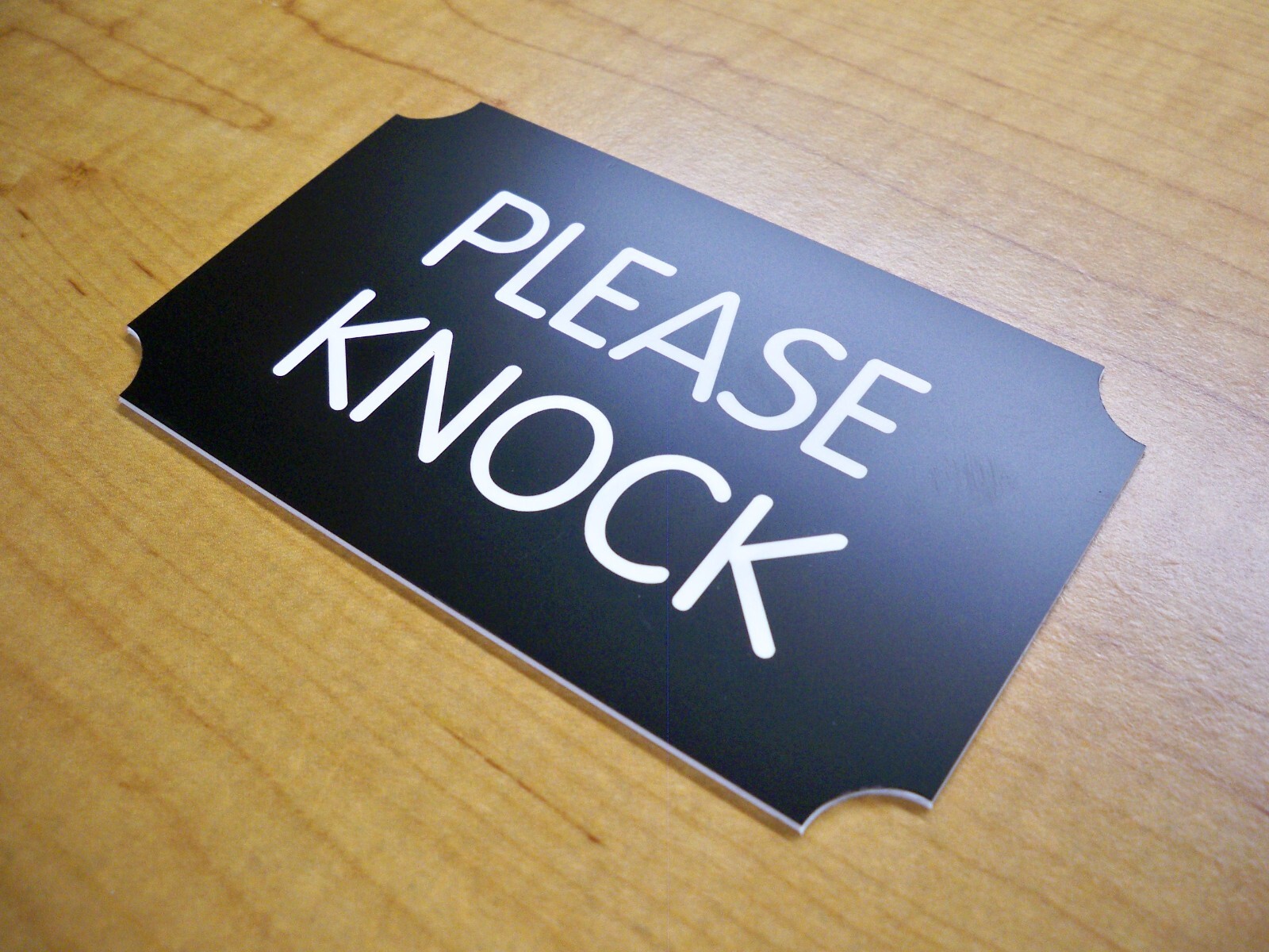 Custom Engraved 3×5 Black Plaque Office Sign | Add Your Wording | Wall or Door