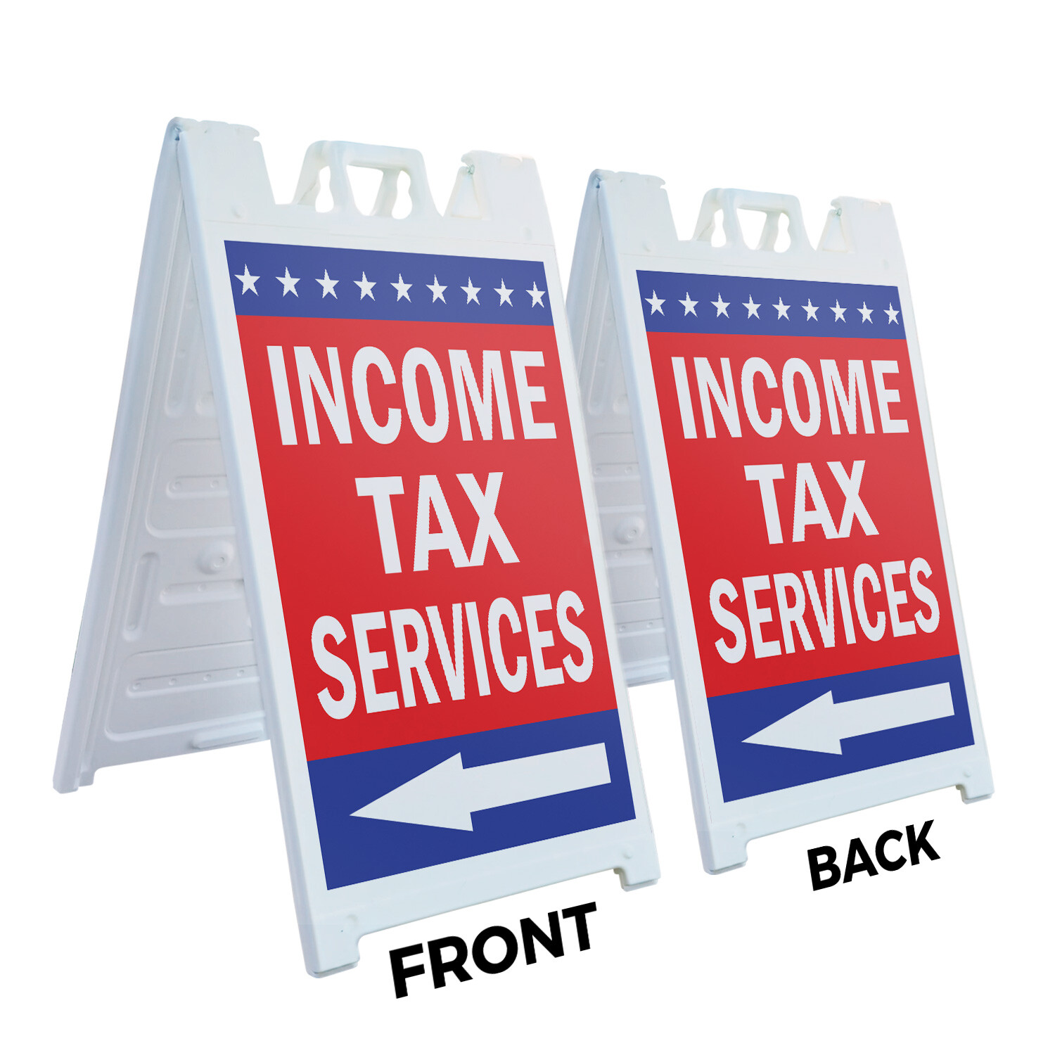 A-frame Sidewalk Income Tax Servies With Arrow 24″ x 36″ Double Sided A-Frame Si