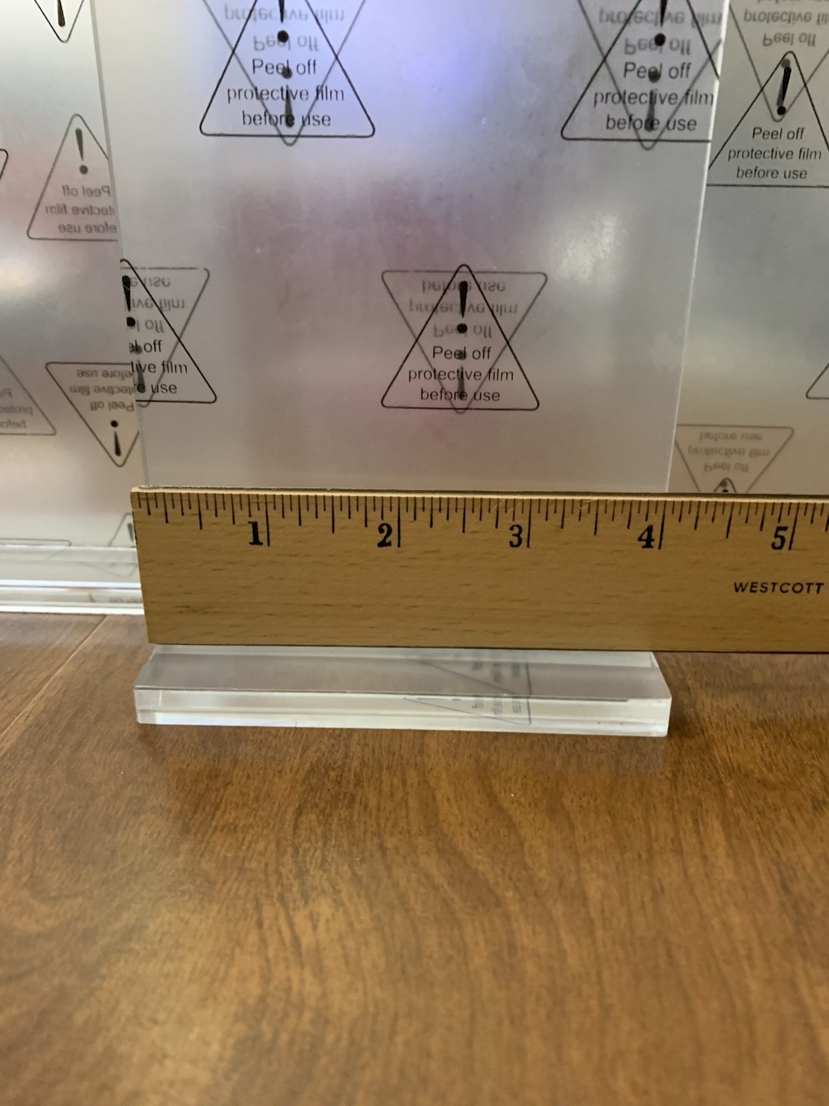 Set of 3 Clear Acrylic 4×6 Sign Holders – Vertical T-Shape Tabletop Frames NEW