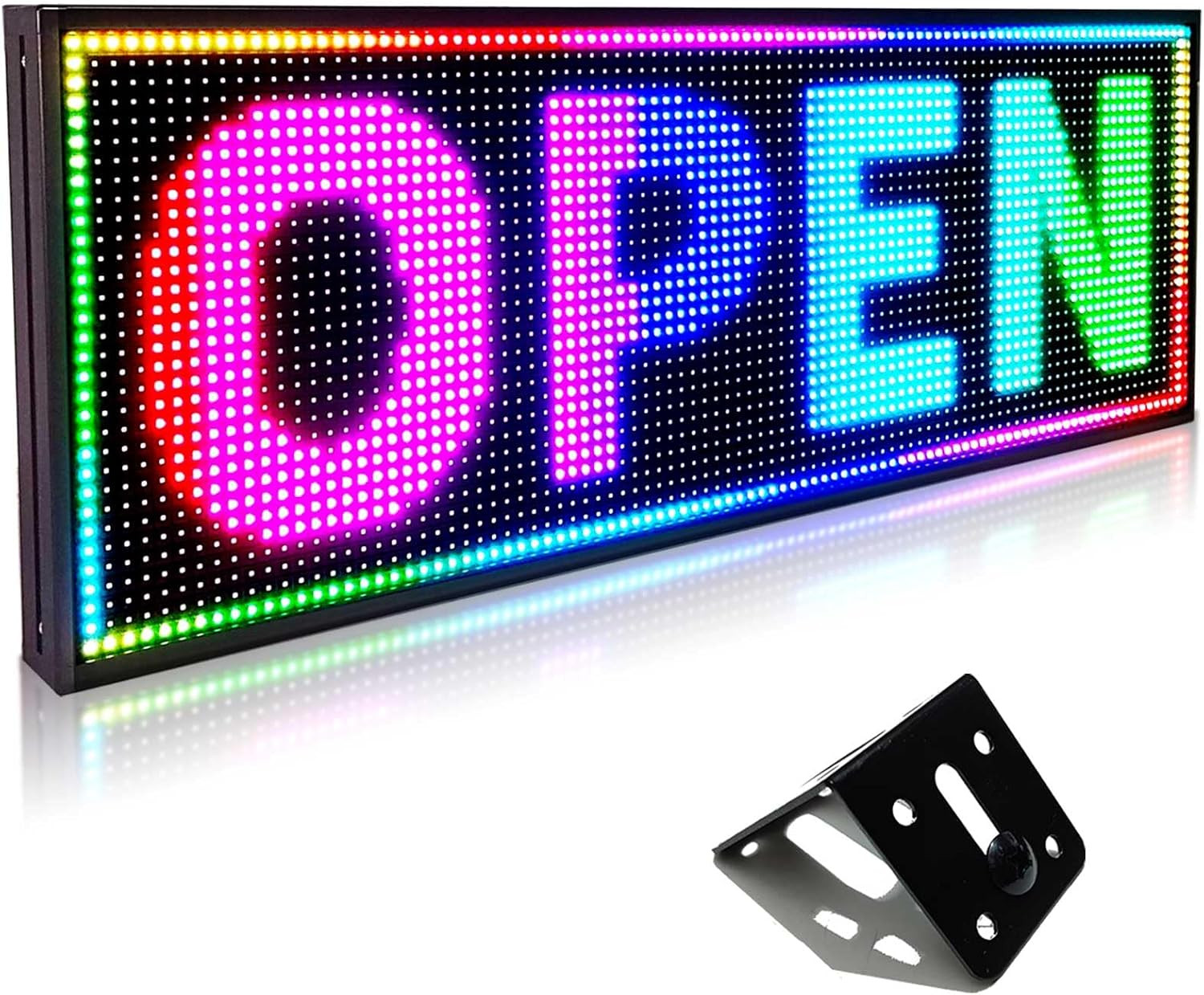 39×14″ Full Color LED Scrolling Message Sign WiFi App Control Waterproof Display