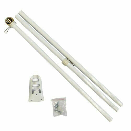 6ft Flag Pole Steel Wall Hanging House Flag Pole Wall Mounted Flag Pole Ball