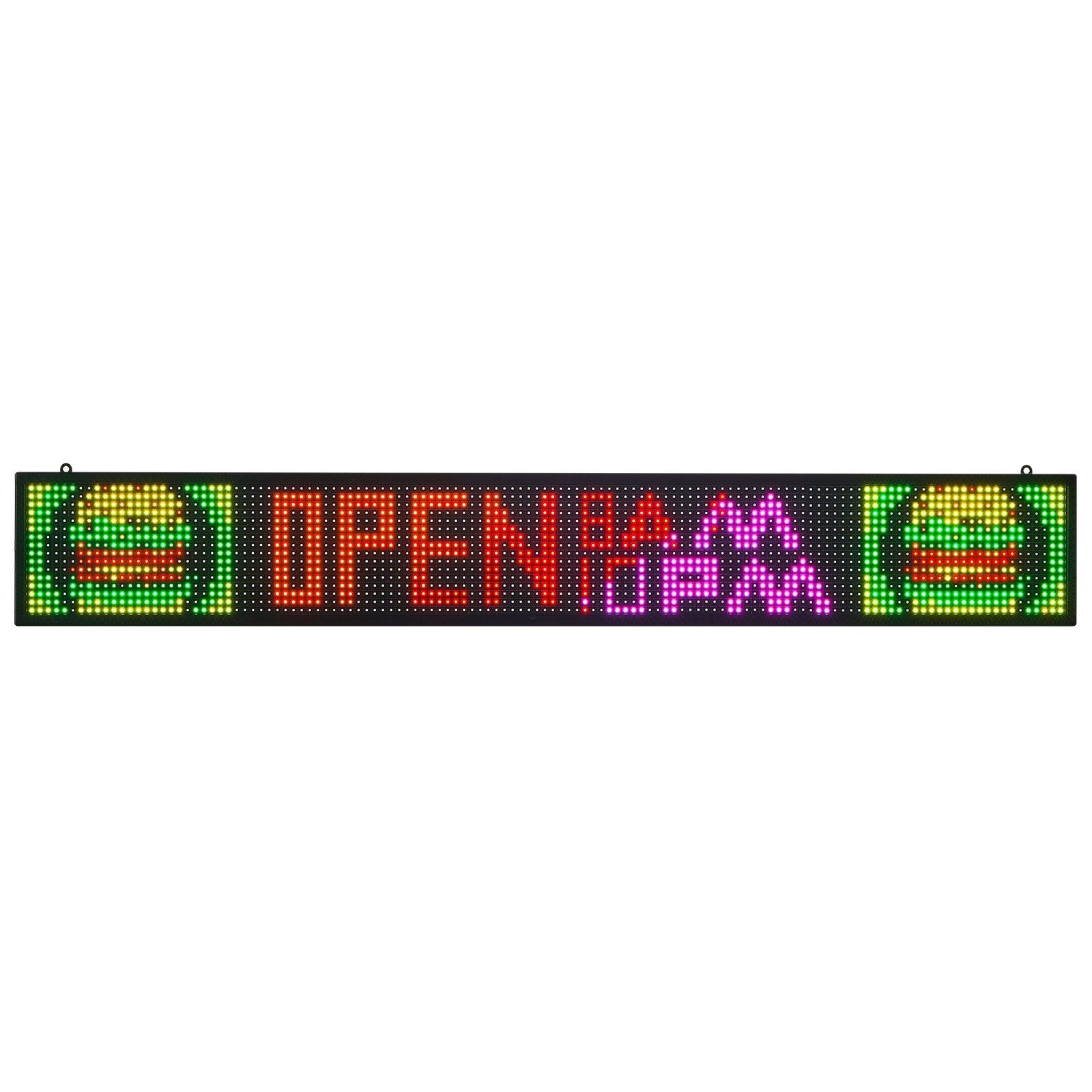 P10 Full-color Programmable LED Sign 52x8in Digital Scrolling Message Board
