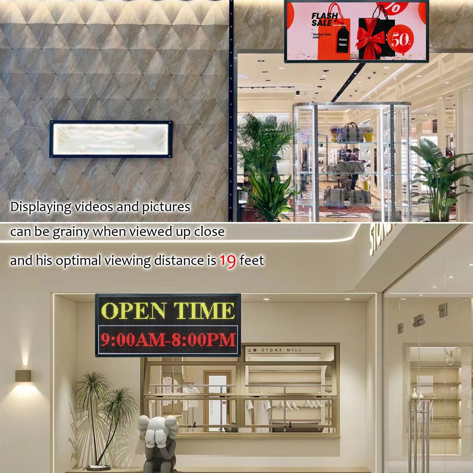 P6 Programmable Led Sign Custom Scrolling Outdoor Digital Signs Display 40″X17″