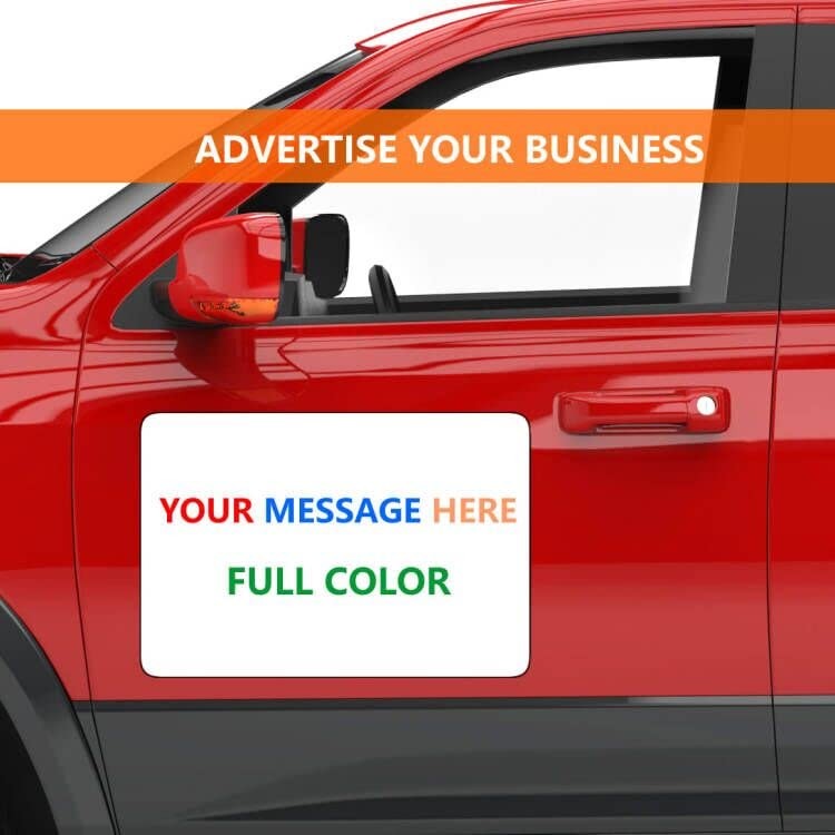 Customizable Car Door Magnet Stickers – Set of 2, 18×12 Inch Vehicle Signs