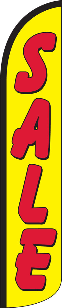 Sale Yellow/Red Windless Full Sleeve Swooper Flag Feather Banner