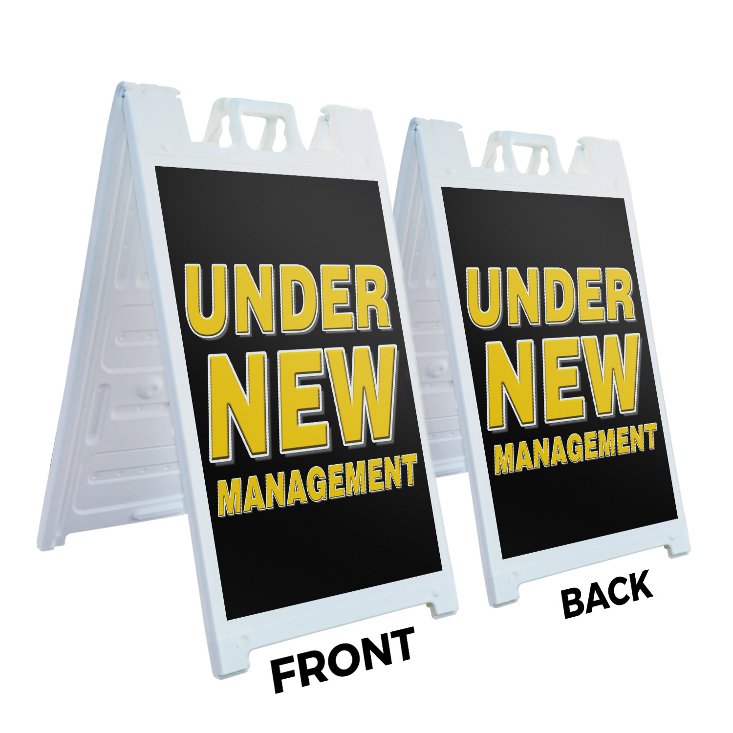 Under New Management Heavy Duty A-Frame Sidewalk Sign Business Promotions New