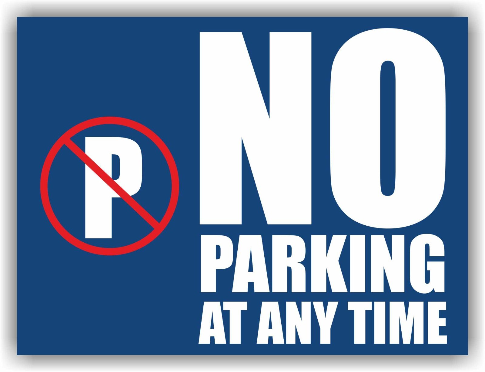 NO PARKING AT ANY TIME Yard Sign Corrugate Plastic with H-Stake customer Private