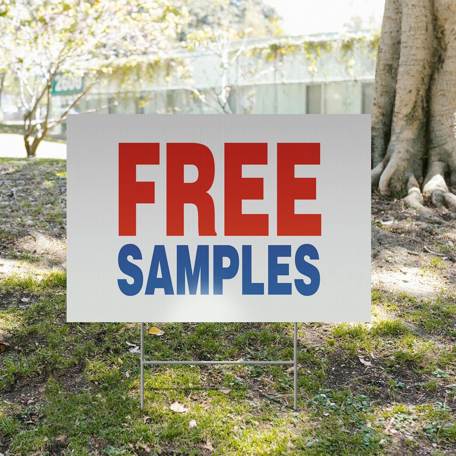 Free Samples Yard Sign Retail Promotions, Customer Incentives, Business Signage