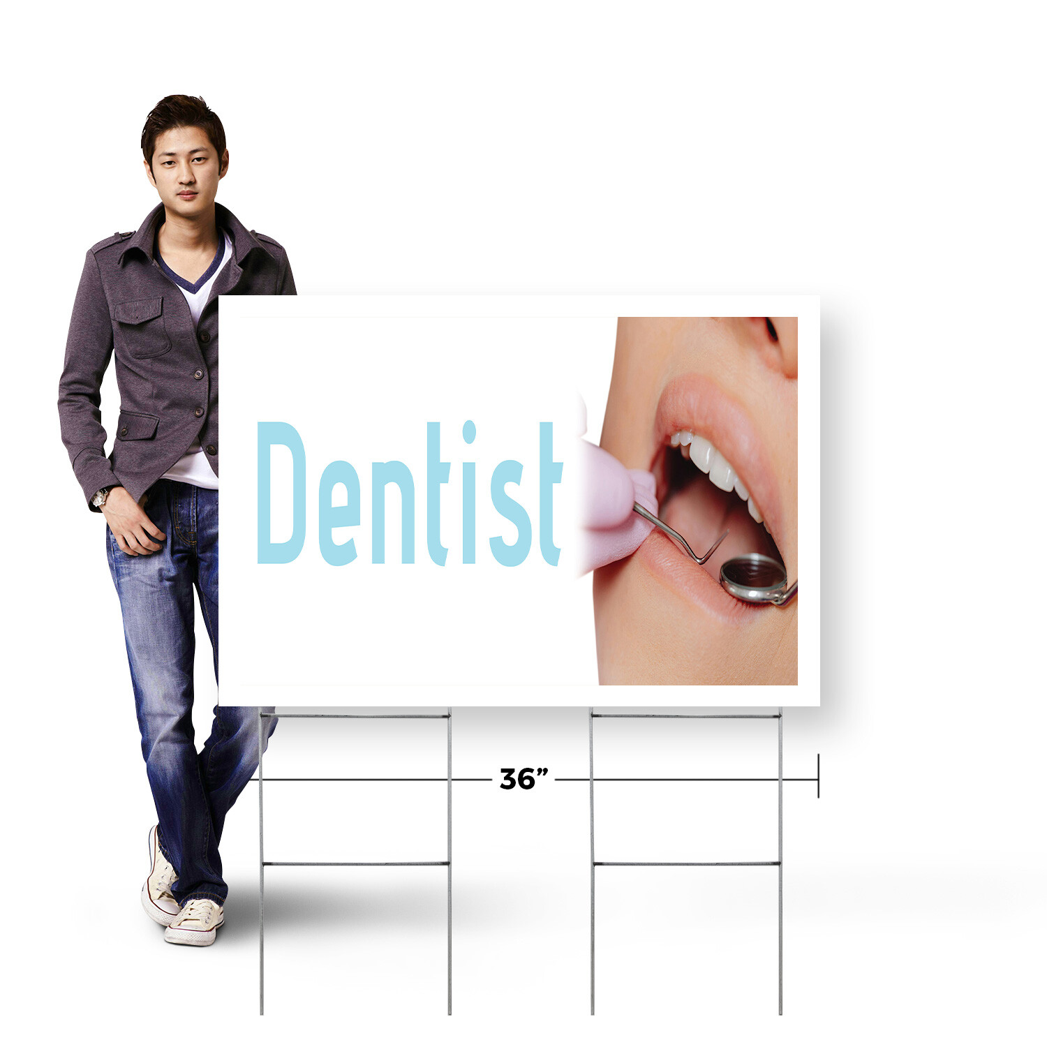 Dentist Yard Sign Professional Dental Care, Clinics, Family Services