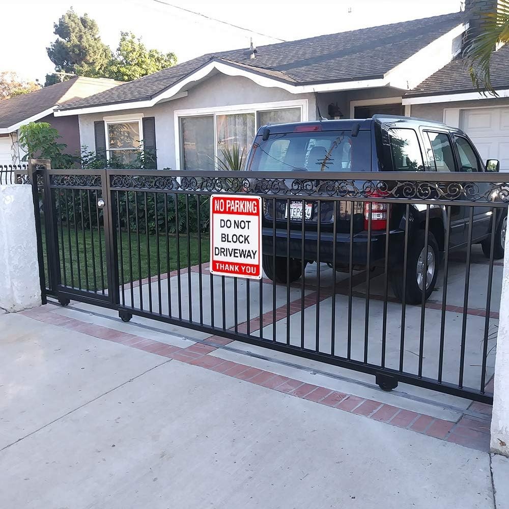3 Pack No Parking Do Not Block Driveway Sign 10″x 7″ .04″ Aluminum Reflective…