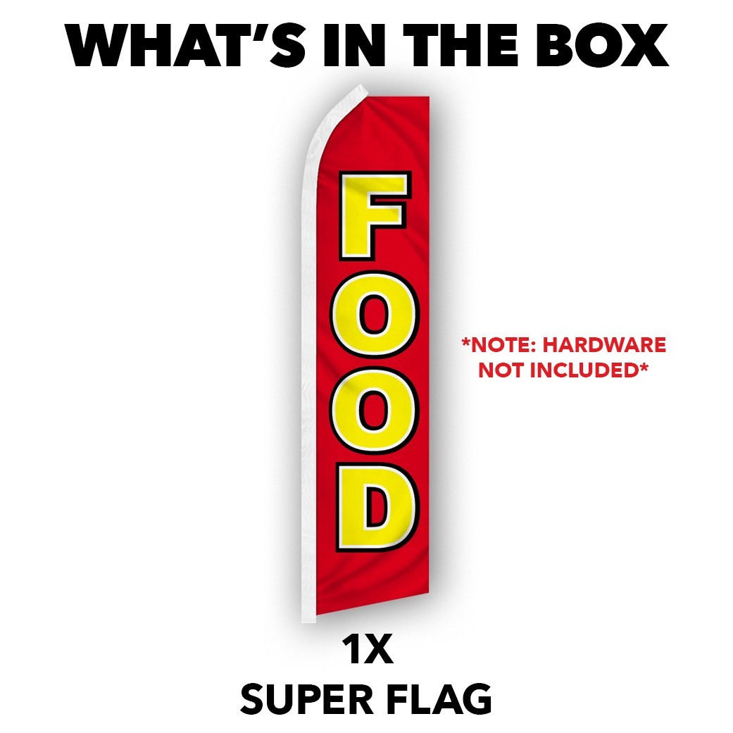 Food Advertising Swooper Feather Flutter Flag Concessions Restaurant