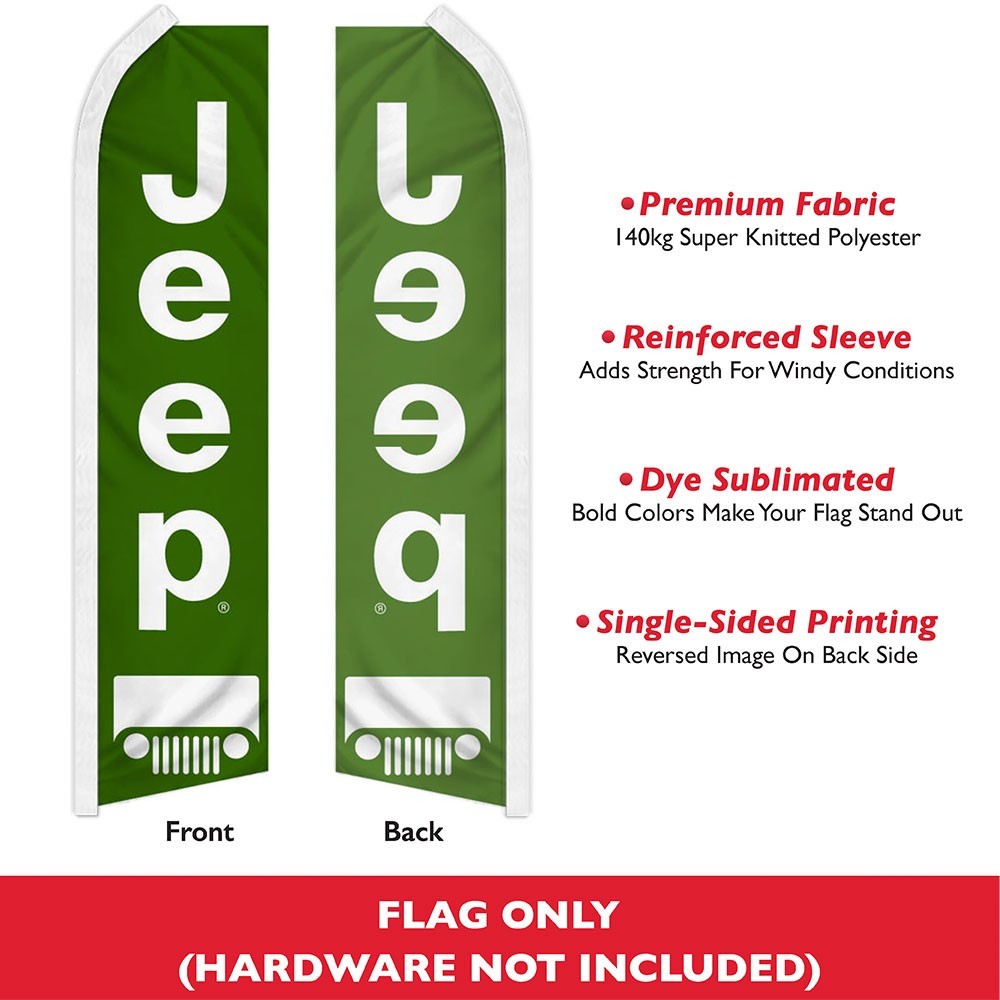 Jeep Swooper Advertising Banner Flag for Jeep Auto Dealership
