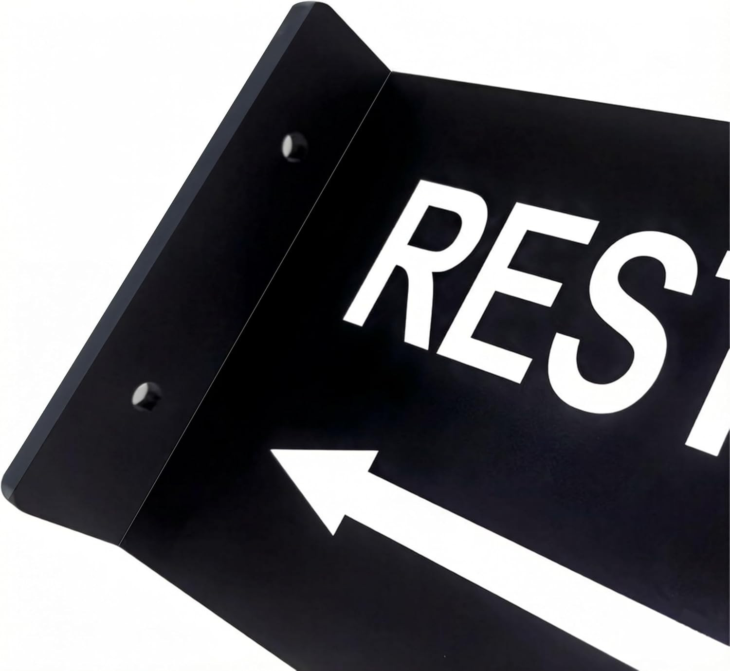 Commercial Double-Sided Restroom Sign – Restroom Sign with Arrow – Wall-Mounted