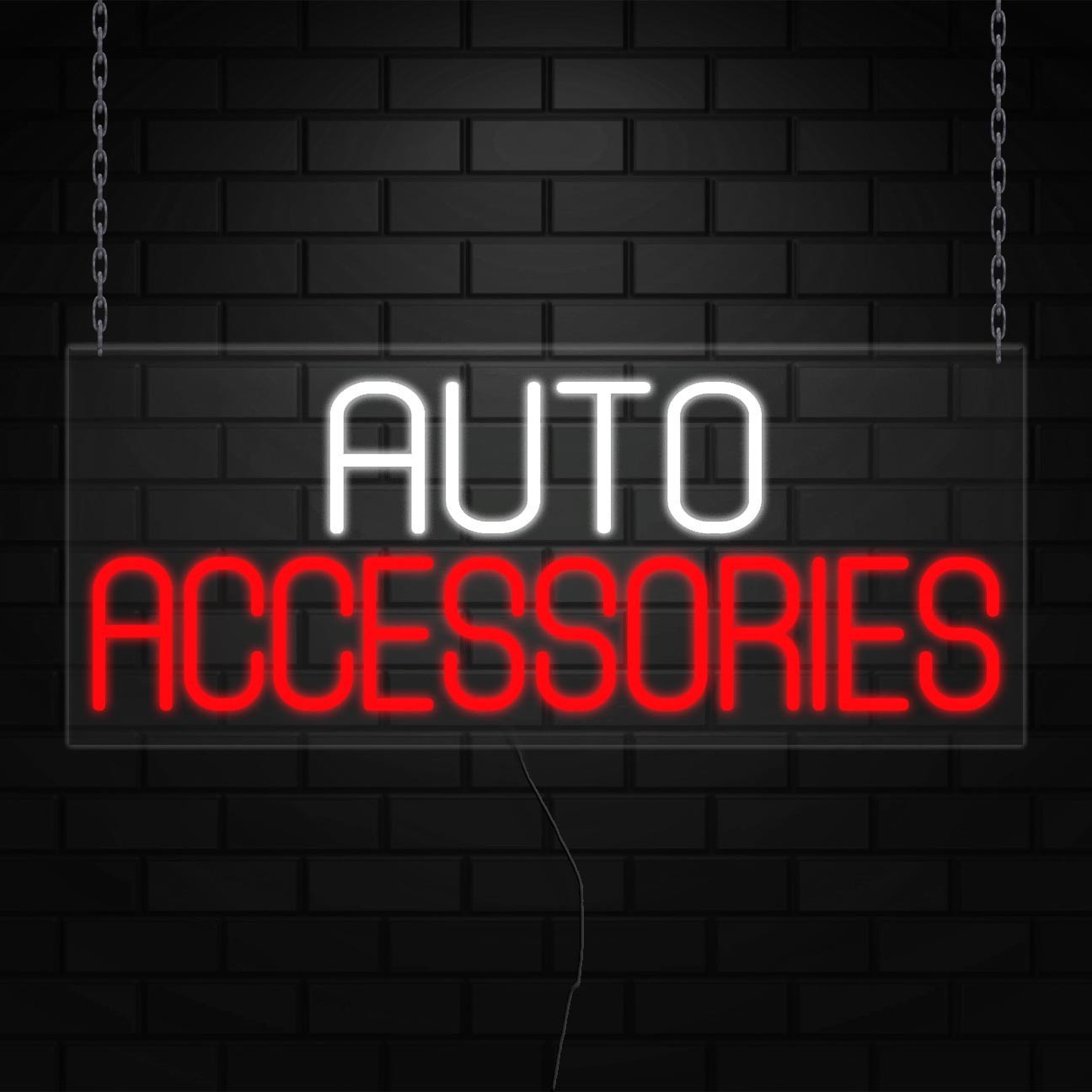Auto Accessories Sign for Business Displays | LED Flex Neon | 32″W x 13″H x 1″D