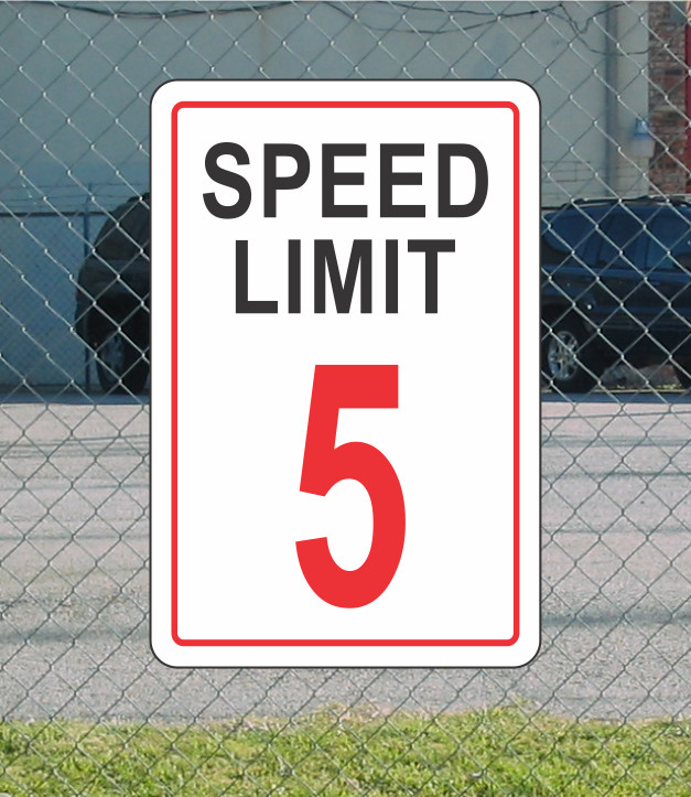 RED Speed Limit 5 Metal Sign for Street Road Highway Parking Lot 12″x18″ mph