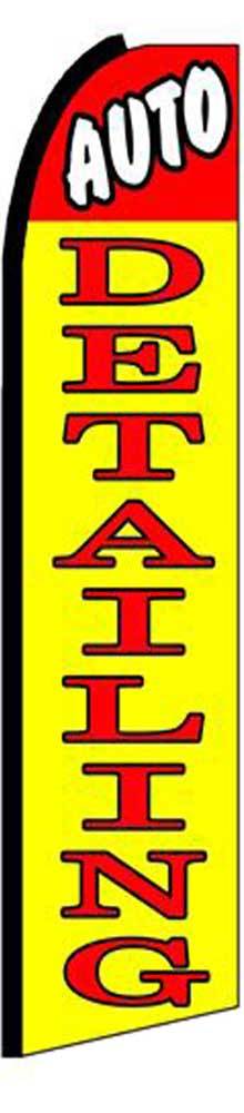 Auto Detailing Flag Flutter Feather Banner Swooper Extra Wide