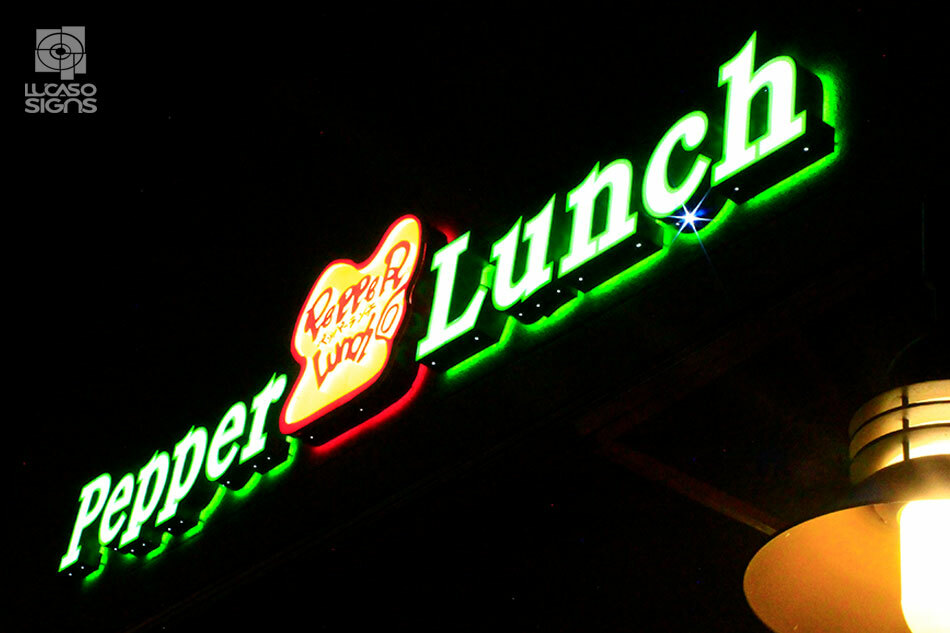 Channel Letters Custom Signs with Led Reverse Halo and Front Illuminated