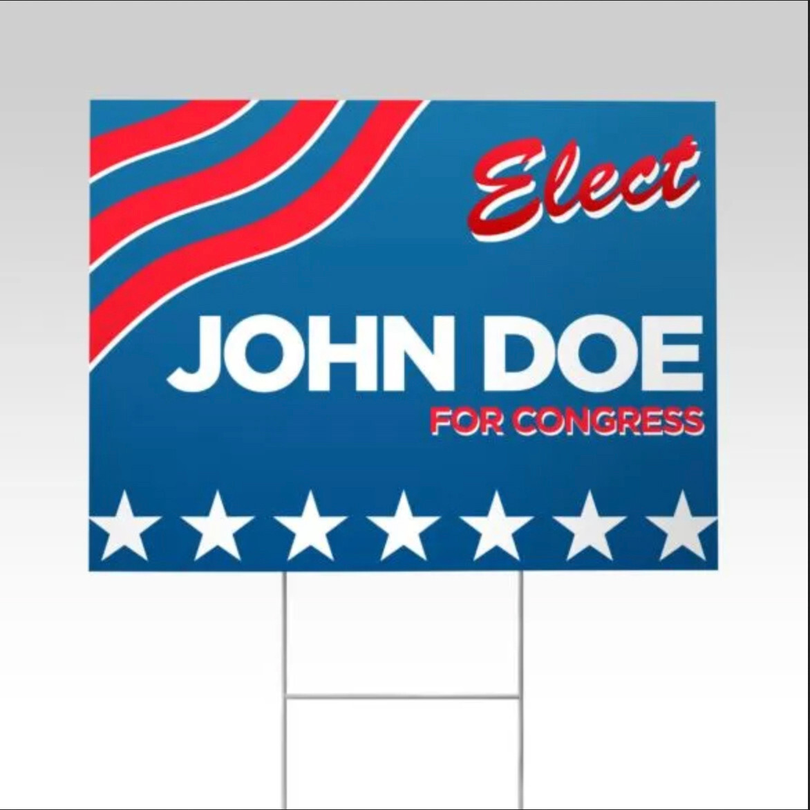 Custom YARD SIGNS Lawn Signage 12×18 / 18×24 Personalized Full Color Double Side