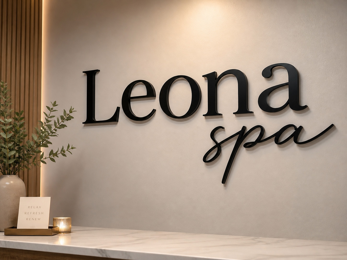 Custom Acrylic Wall Letters Sign | Business Name Sign | Nail Spa Salon Wall Deco