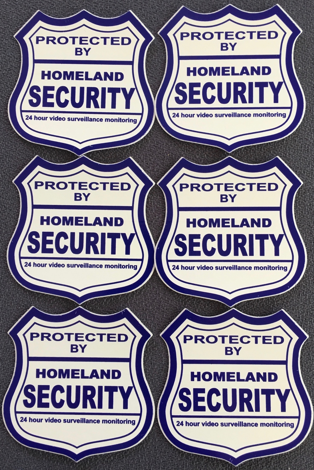 6 – HOMELAND SECURITY……. WINDOW DECALS