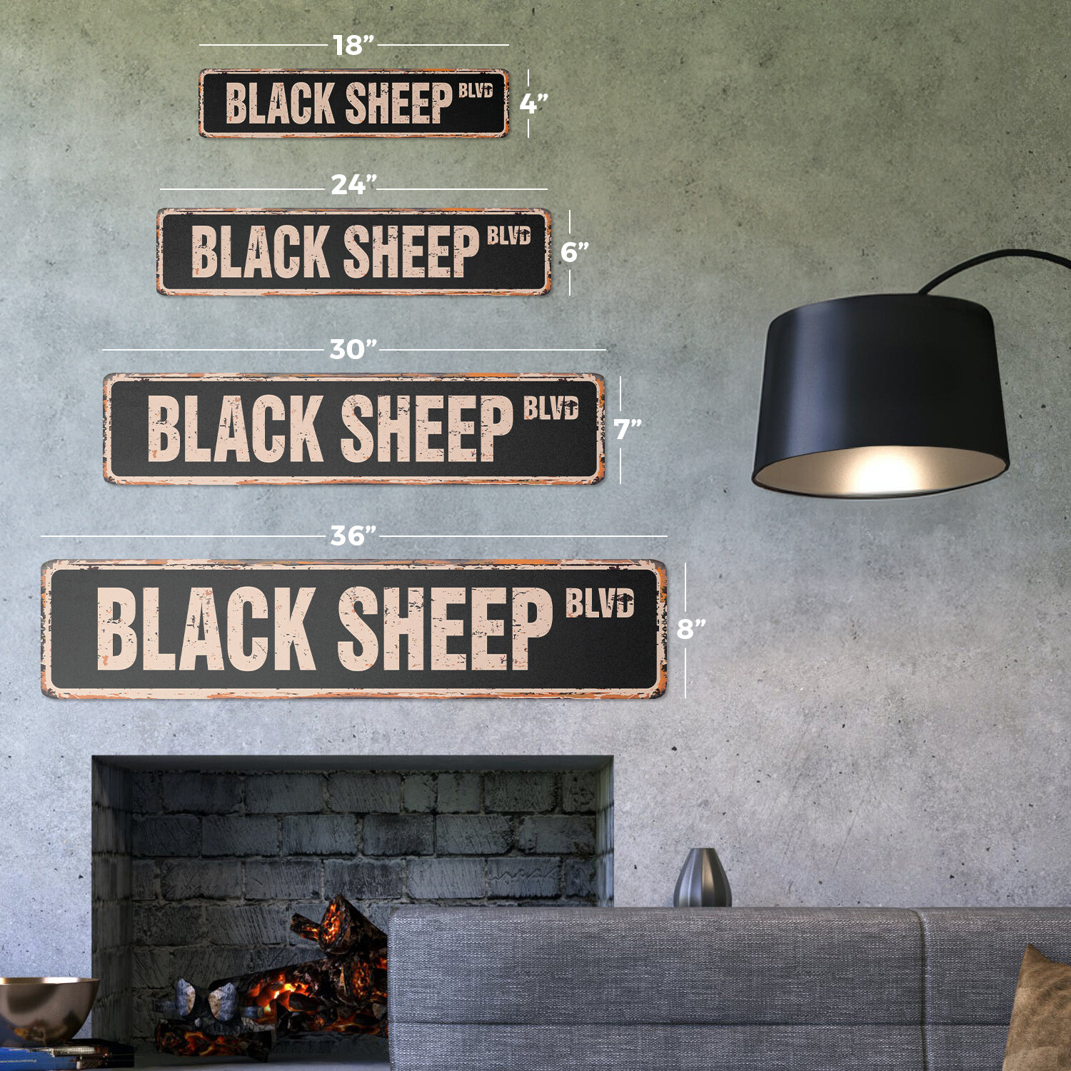 BLACK SHEEP Vintage Street Sign Metal Plastic family hip hop duo funny