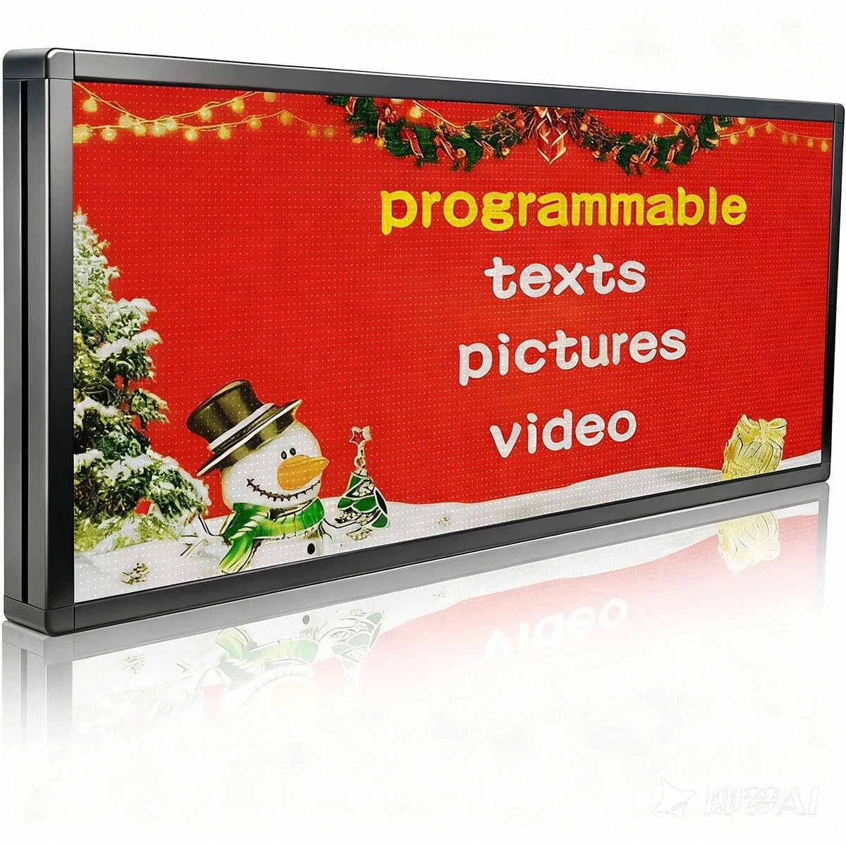 P6 Programmable Scrolling Led Sign Custom Digital Signage Displays 40″X17″