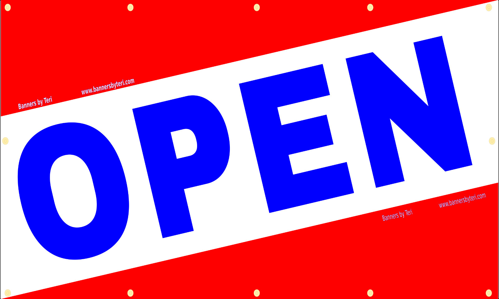 OPEN – Vinyl Banner Signs – Fast Shipping – USA MADE – HIGH QUALITY