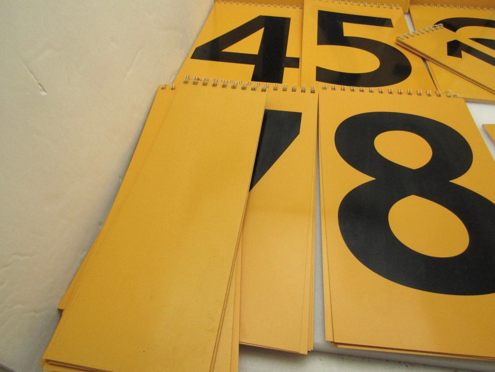 12 Yellow Retail Signage Spiral Black Number Pads Pricing Display + Bonus