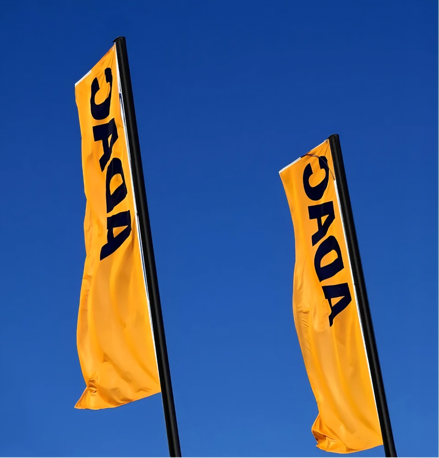 Anley Rectangle Feather Flutter Flag Pole Set -Pole Set Only- for 2.5’x8′ Flags