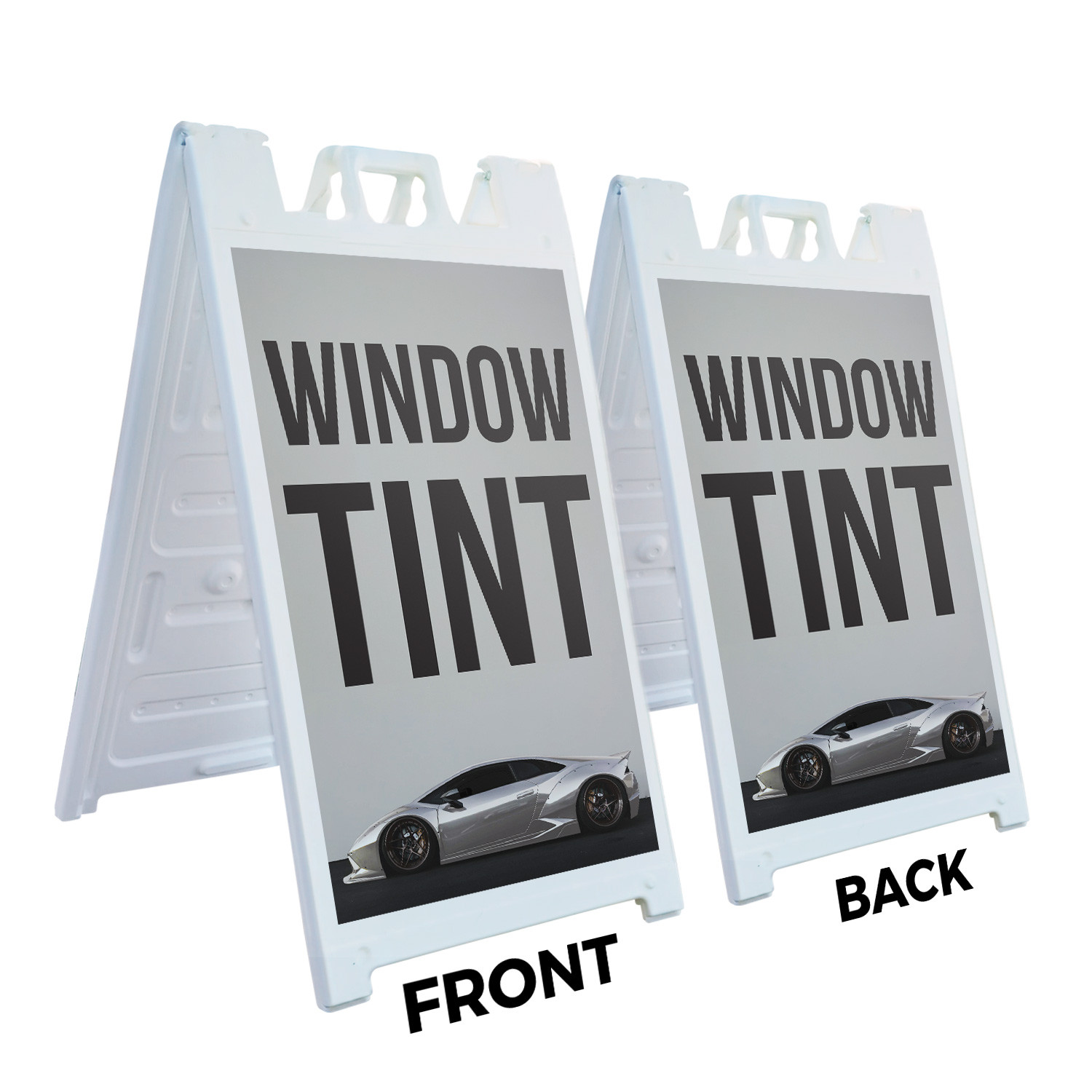 Window Tint Heavy Duty A-Frame Sidewalk Sign Sun Protection Auto Maintenance