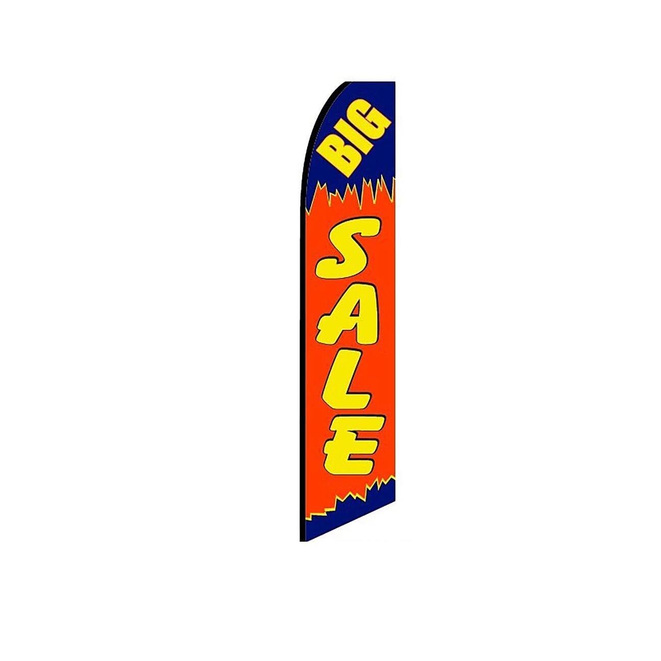 Big Sale Orange Swooper Flutter Feather Flag | 3ft W x 11.5ft Tall