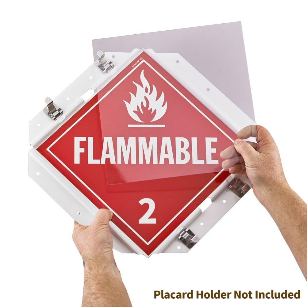 8 Pack Clear Polycarbonate Shields for Hazmat Placard Holders, 10.75″ x 10.75″,