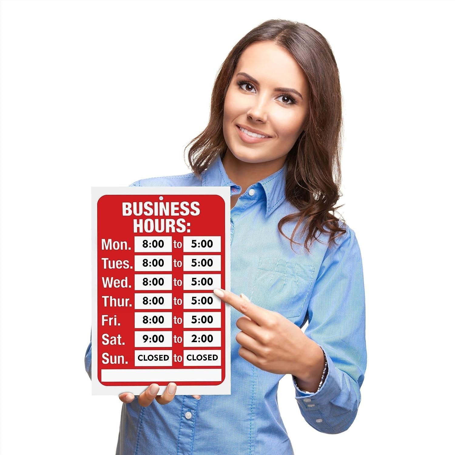 Open Closed Sign for Business – Ideal Office Hours Sign for Glass Door or Win…