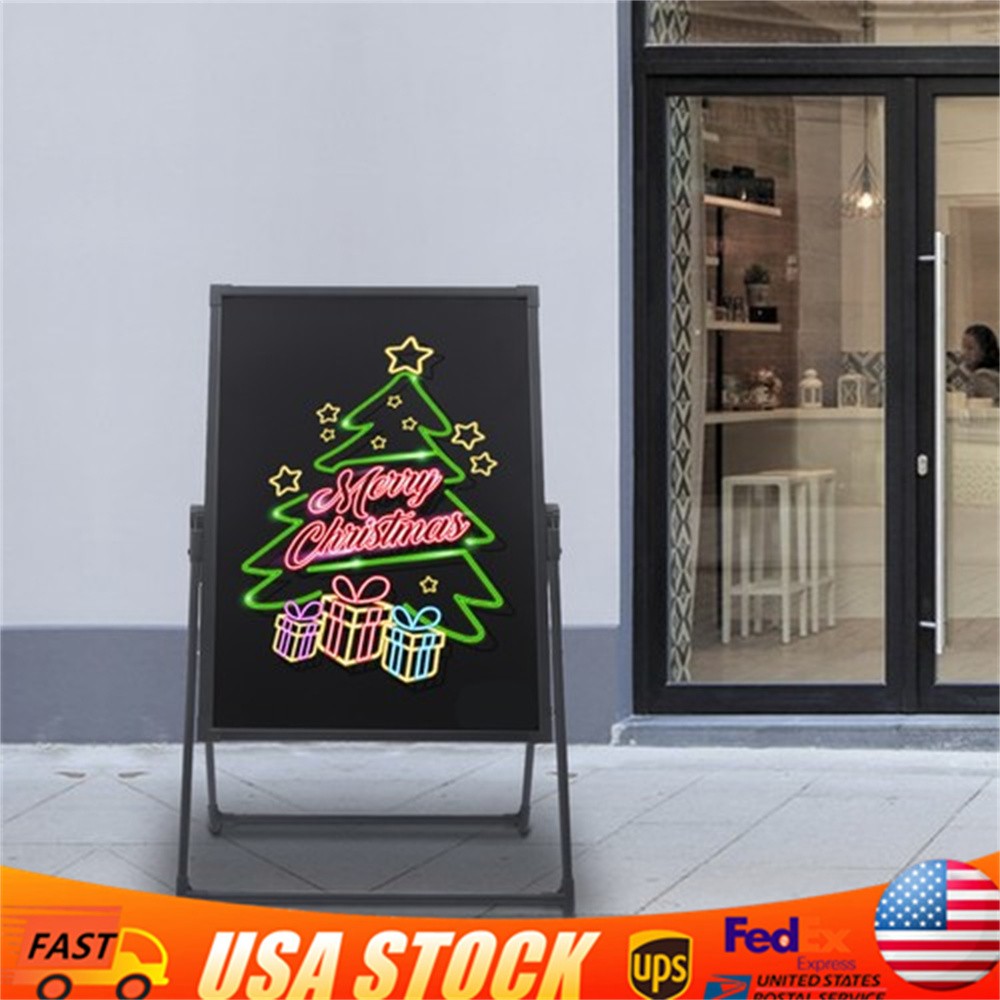 LED Message Board Restaurant Menu Sign Illuminated Neon Erasable with Remote