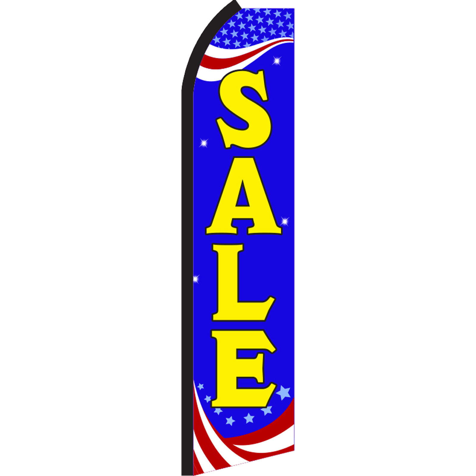 Sale Rwb/Yel 2 1/2 ft X 11 1/2 ft Polyester Swooper Flag