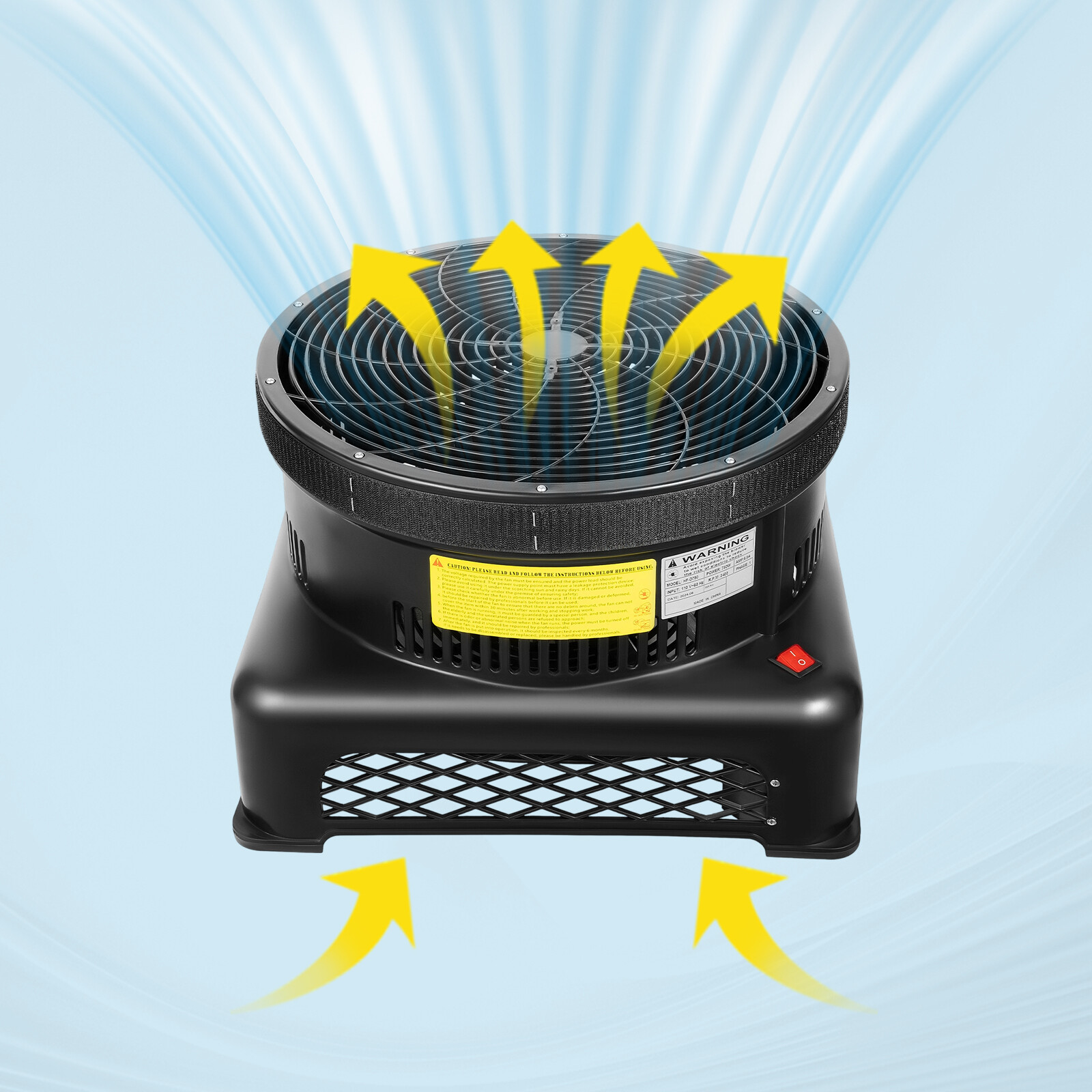 Air Blower Fan for Inflatable Wind Dancer Tube Man Fly Guy Sky Puppet Black