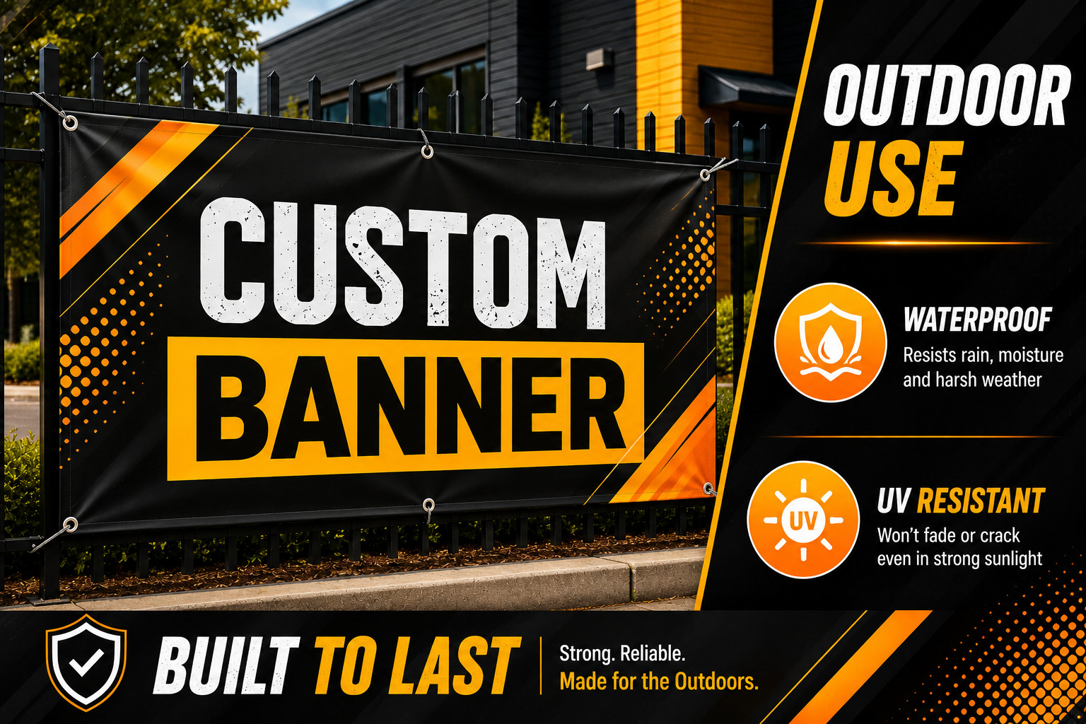 Custom Vinyl Banner Waterproof Outdoor UV Resistant 13oz Heavy Duty Fast Ship