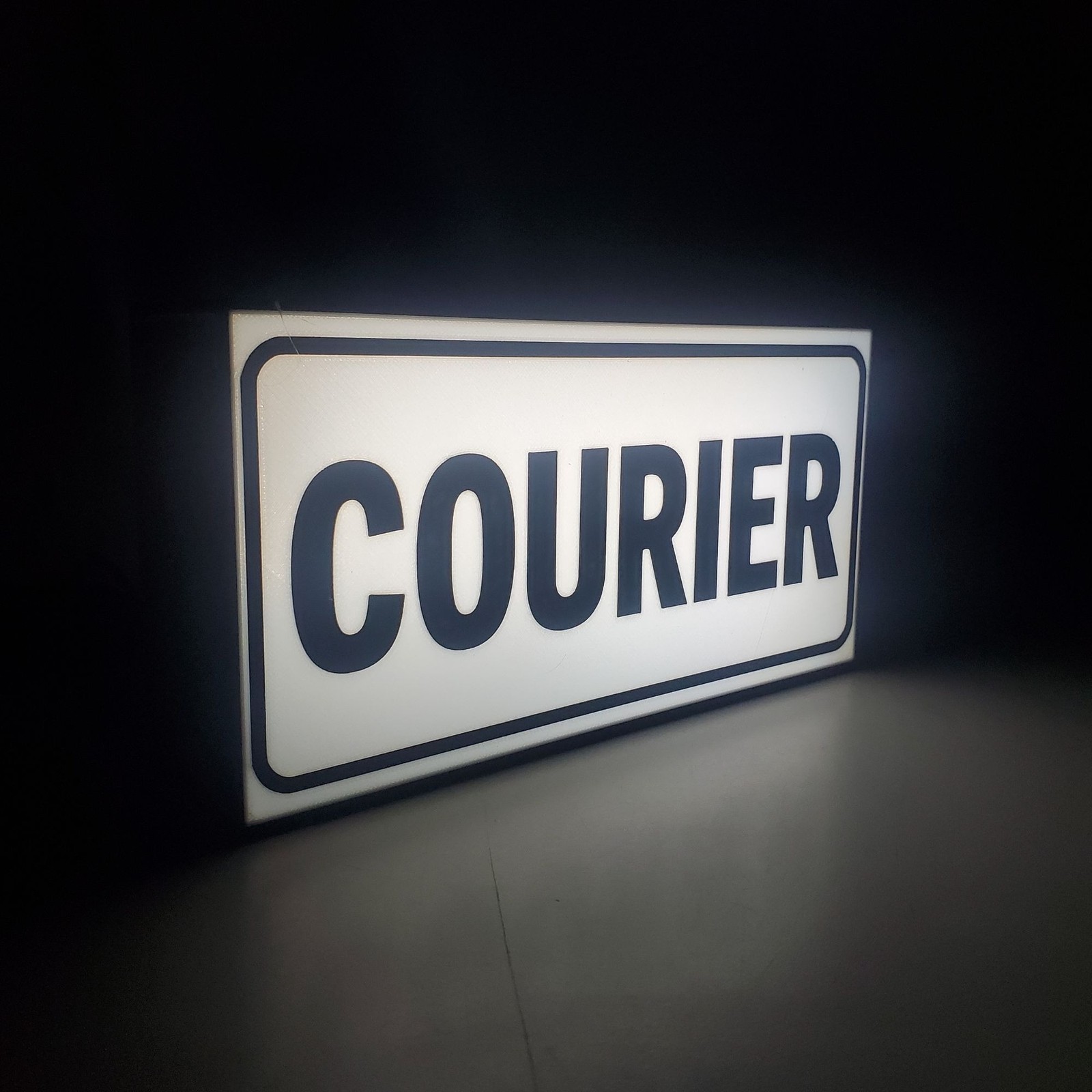 LED Courier Sign for Van & Car Dashboard – 5V USB Powered Lighted Delivery Sign,