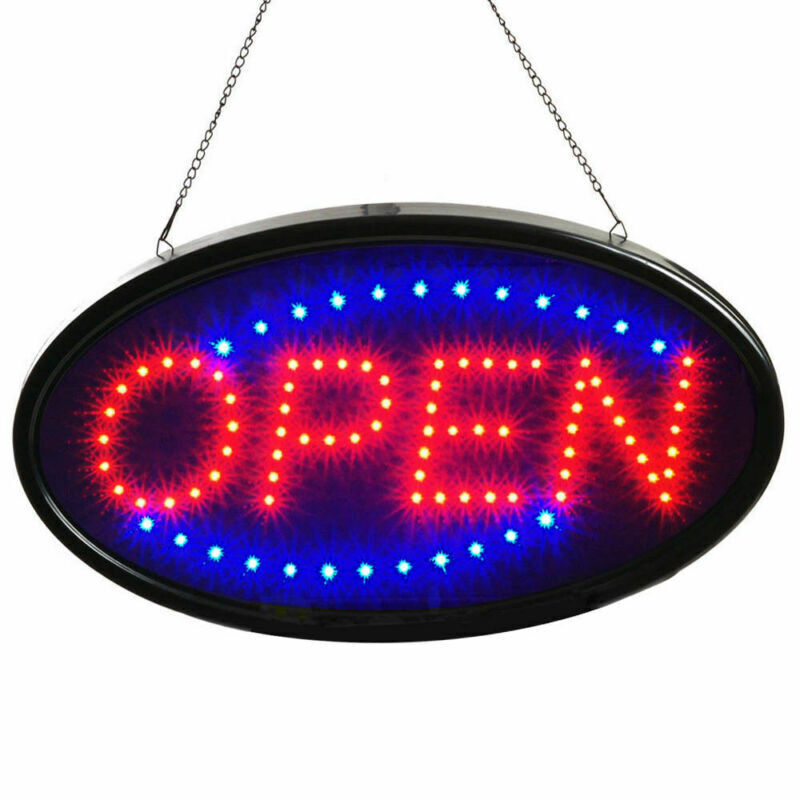 Animated Motion Ultra Bright OPEN Business Sign Store LED Neon Light with ON/OFF