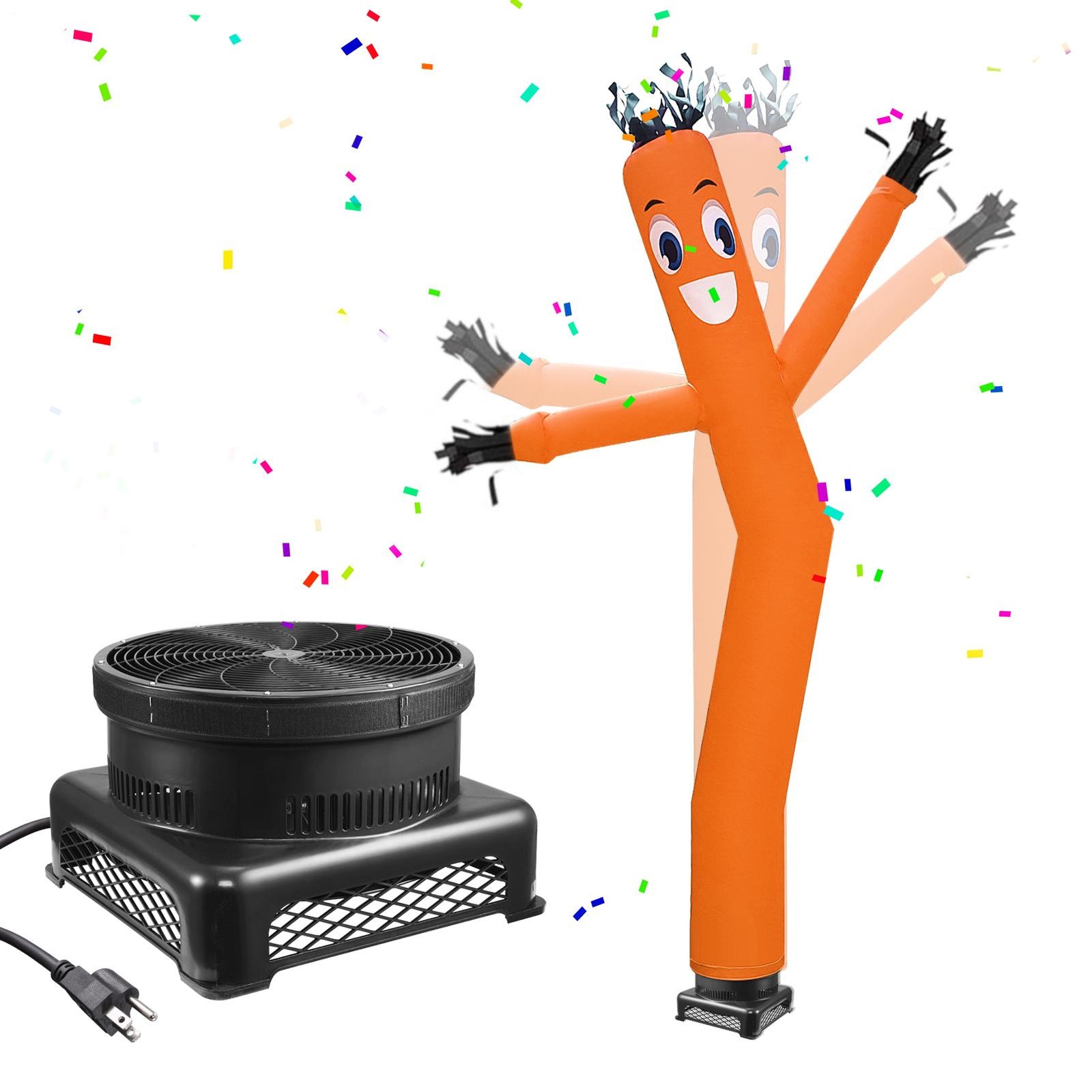20ft Orange Inflatable Dancing Sky Puppet Tube Man with Blower for Events