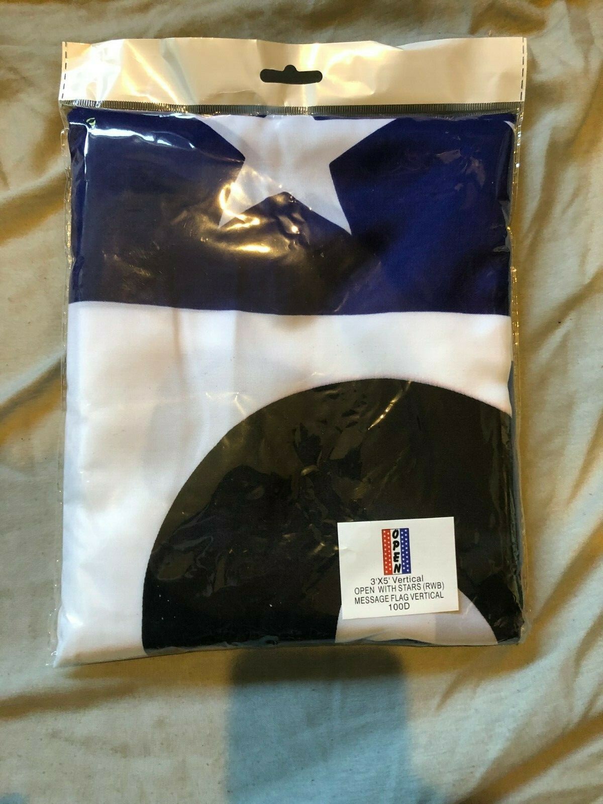 Vertical Open with Stars new 3x5ft fade and weather resist flag us seller