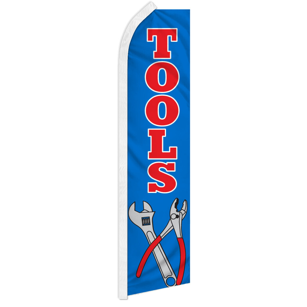 Tools Swooper Feather Flutter Flag Hardware Store BLUE