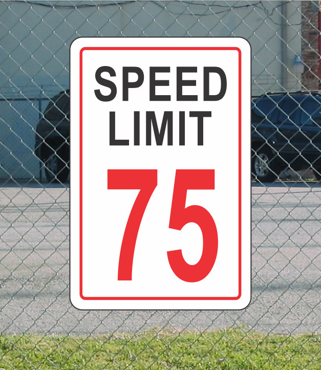 RED Speed Limit 75 Metal Sign for Street Road Highway Parking Lot 12″x18″ mph